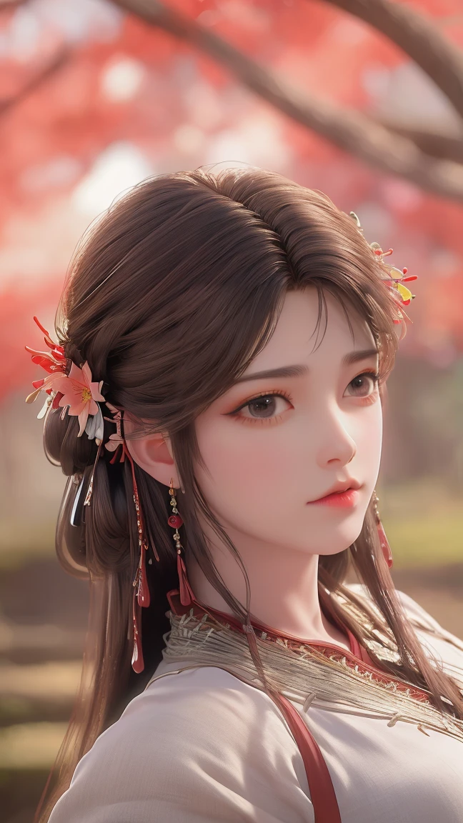 (best quality,ultra-detailed,photorealistic:1.37),vivid colors,studio lighting,beautiful detailed eyes,beautiful detailed lips,extremely detailed eyes and face,long eyelashes,portraits,black hair,confident expression,feminine,standing in a garden,soft sunlight, scenery,flower blossoms,peaceful atmosphere,artistic touch,textured brushstrokes,subtle color variations,brilliant white highlights,delicate movements,graceful pose,slight breeze,rustling leaves,sophisticated style,professional artwork,female beauty.