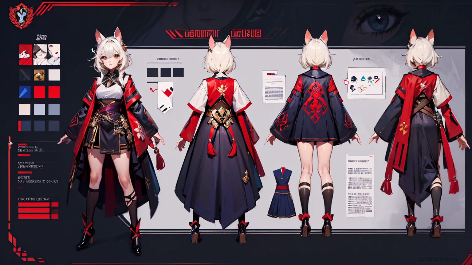 (Masterpiece, best quality), detailed, 1girl, ((character concept art)), ((character design sheet, same character, front, side, back)), many items, (девушка тифлинг, фиолетовые волосы, бледная кожа, серые рога, голая стоит прямо)