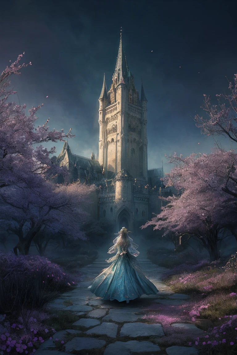 cinematic film, Realistic photograph,

In a mystical landscape shrouded in fog, a majestic castle stands tall, its intricate stone carvings glowing with a mysterious light. The castle's grand tower reaches towards the sky, a testament to ancient architecture blending with Western styles. The scene is alive with bright colors and enchanting details, creating a dreamy, fairy-tale atmosphere.
Sakura petals swirl in the wind, adding a touch of whimsy to the magical setting. Hidden secrets lurk in the shadows, while twinkling moonlight casts surrealistic lighting across the scene. Whimsical creatures roam the grounds, their presence adding to the surreal elements of this fantasy world.
The painterly style of the image captures the highest quality and resolution, with every detail rendered in exquisite detail. This magical, dreamy atmosphere is a setting where the surreal and the fantastical converge, inviting viewers into a world of enchantment and wonder.


,shallow depth of field, vignette, highly detailed, high budget, bokeh, cinemascope, moody, epic, gorgeous, film grain, grainy, 