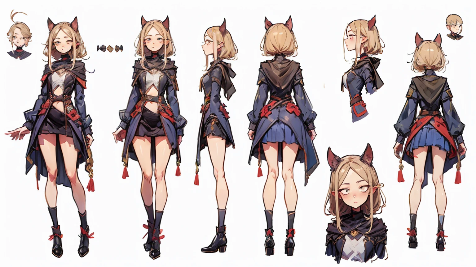 (Masterpiece, best quality), detailed, 1girl, ((character concept art)), ((character design sheet, same character, front, side, back)), many items, (девушка тифлинг, фиолетовые волосы, бледная кожа, серые рога, голая стоит прямо)