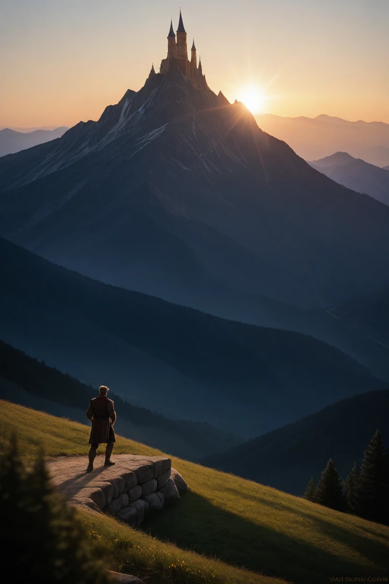 cinematic film, Realistic photograph,

A man stands in awe, gazing at the majestic mountains that tower above Aether Valley. Their peaks, shrouded in mist, seem to touch the heavens. The man is dressed in simple, earth-toned clothing, blending with the natural surroundings. His expression is one of profound respect and wonder, as if he's witnessing a sacred moment. The early morning light casts long shadows, highlighting the rugged texture of the mountains and the man's thoughtful silhouette. The air is fresh and cool, carrying the scent of pine and earth.


,shallow depth of field, vignette, highly detailed, high budget, bokeh, cinemascope, moody, epic, gorgeous, film grain, grainy, 