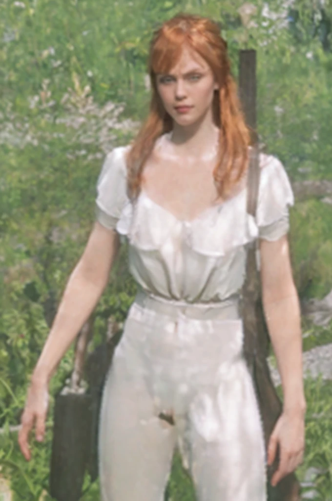 the most beautiful woman ever, this white redhead woman with white skin named Liv, ((( extremely pale bright, bright skin ))), ((( short orange hair arranged in a top bun with bangs ))), lovely, beautiful naked butt, perfect realistic female naked vagina, perfect naked snub tits, white background, ((( very intense bright lighting directly in her entire body, making her skin look paler ))), ((( rose, pinkish skin ))), ((( curvy female body ))), ((( very clean pale skin ))), ((( fully naked ))), ((( glowing light green eyes ))), ((( tiny mouth ))), ((( pointy nipples )))