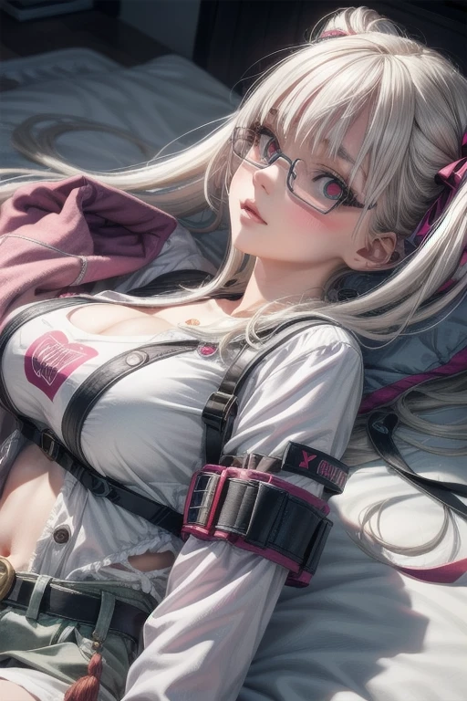 masterpiece, original, realistic, high resolution, (detailed), (photography), (realistic), (wide_shot:1.2), full_body, 1 girl, single focus, long hair, d.va (Overwatch), brown hair, tights, face markers, beard markers, seductive smile, room, headphones, gloves (KBXLL:1), Ulzzang-6500, (Korean mix, Kpop idol), (Overwatch background), (She was captured and sexually abused by the enemy: 1.4) transparent dress, lace trim, lace seduction, bare legs, miniskirt, long legs, thighs, big breasts, huge breasts, split skirt, pink lace trim, upturned hips, big breasts, big breasts, big tits, high split cheongsam, coquettish type, charming, coquettish, big breasts, big breasts, big breasts, seduction, tall figure, white skin, white hair, fat breasts and fat buttocks, fat buttocks, big buttocks, naked, nothing worn, clothes are particularly short, bare waist, thong , riotous look, loose long hair, spread legs, half squat, confused, show between legs, lie on the ground, hands between legs, touching the panties