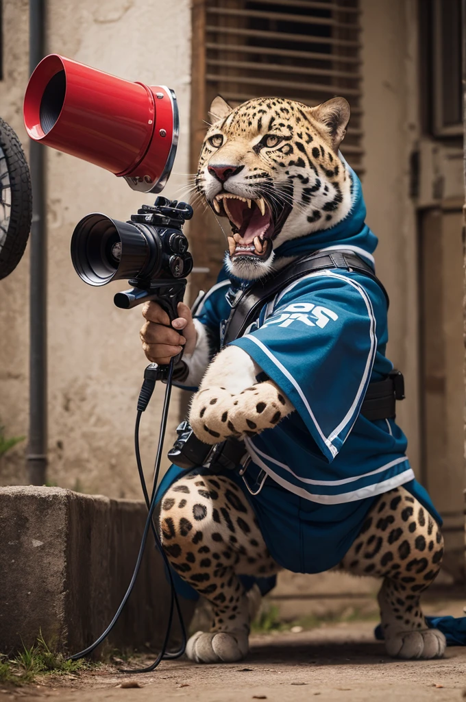 Jaguar with megaphone 