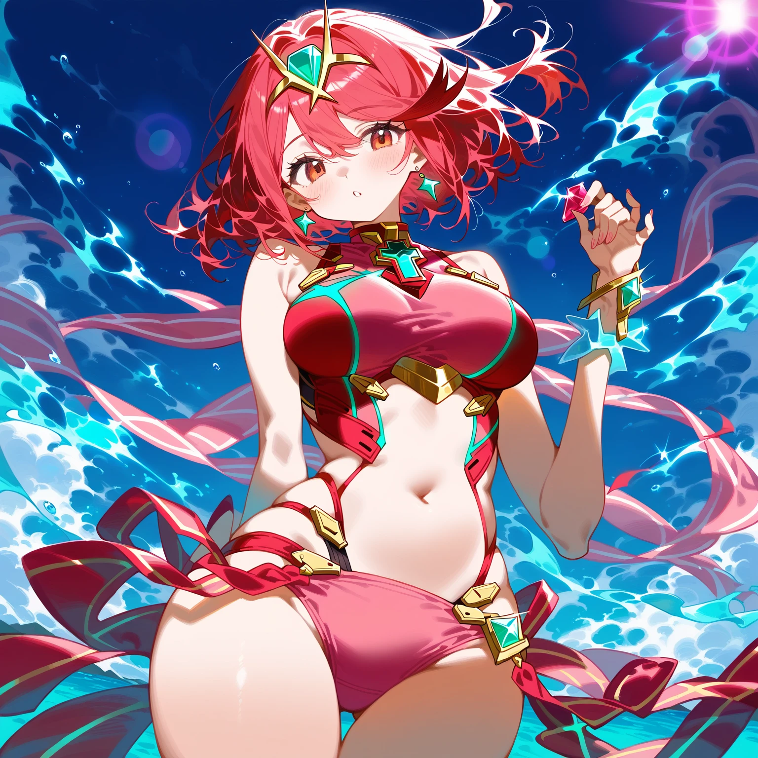 pyra from xenoblade chronicles 2 in swimsuit 