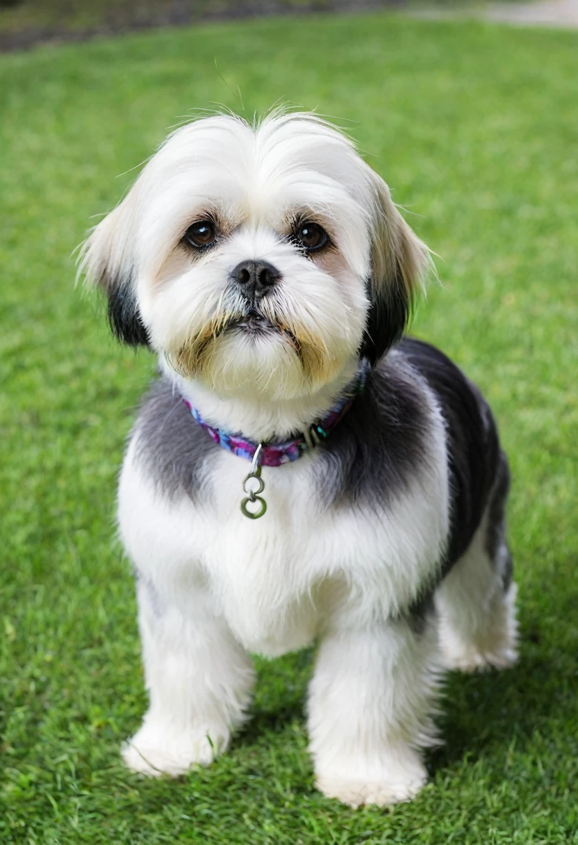 white, short-haired lhasa apso