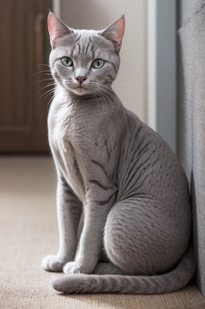 A gray cat