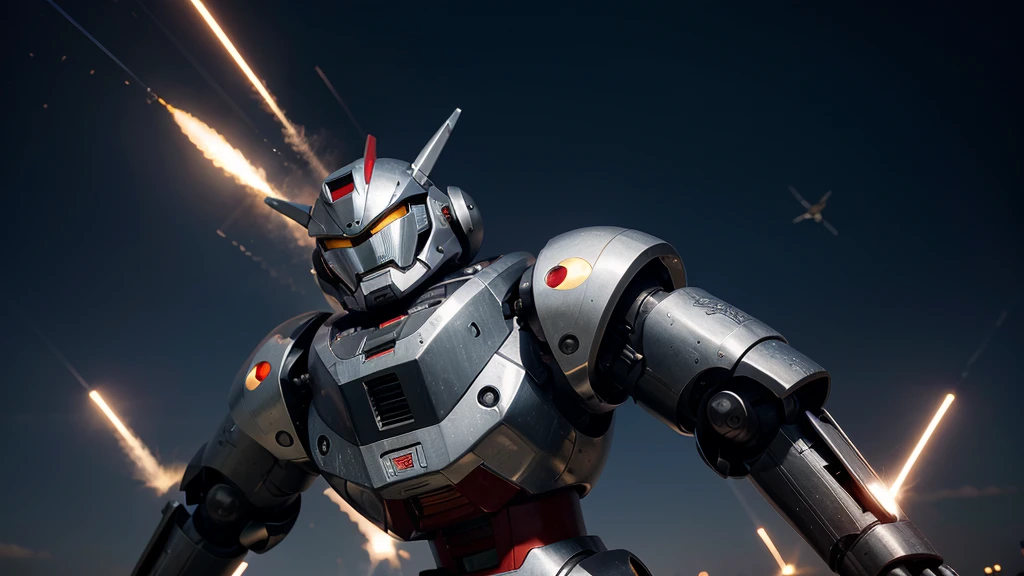 super robot: This is a small robot, But powerful. It has a rounded shape,Made of shiny metal。. There are two large bright eyes, and friendly smile. He will fly,And with superpowers,For example, the ability to shoot a laser from the eye and a rocket from the hand。. Although a robot, Friendly personality,Always willing to help Juan.