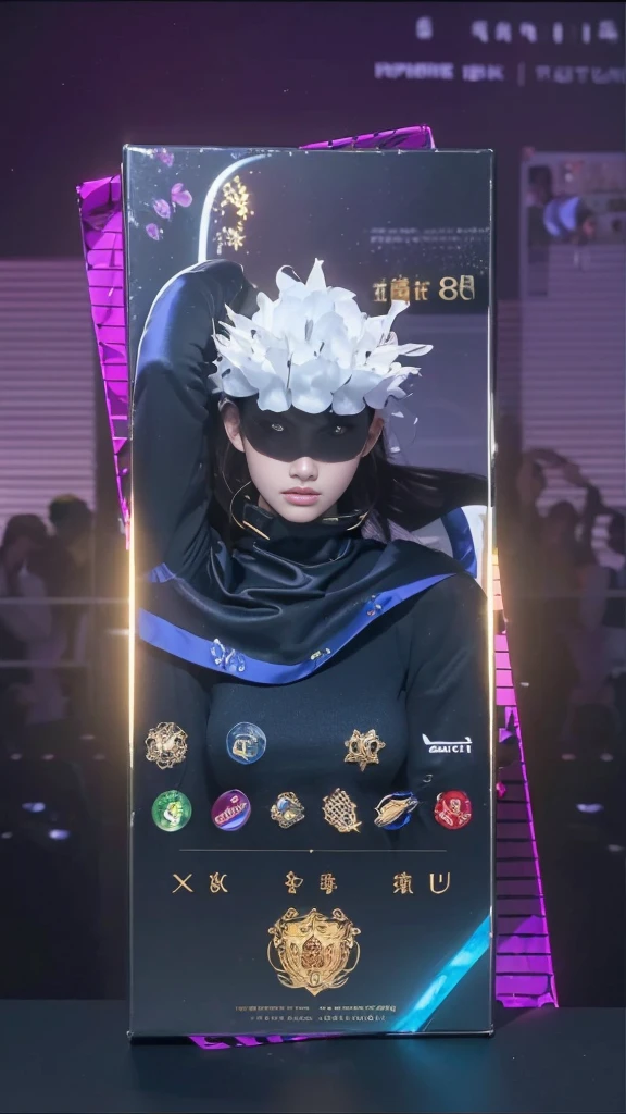 ((Best quality, 8k, Masterpiece :1.3)), upper bod y, Sharp focus : 1.2, Beautiful woman with perfe ct figure, Highly detailed facial and skin textur e, Detailed eyes, Double eyelids, Interior view, f erpect lighting, Glowing skin