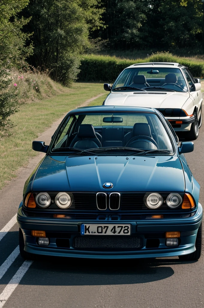 90s bmw car getting shot 