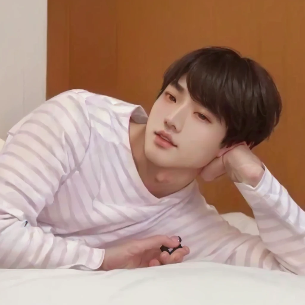 close-up of a person lying in bed with a remote control, Jungkook, adorable and pale korean face, cai xukun, Taehyung eating Gucci fries, bbwchan, Tae June Kim, hyung tae, Jinyoung Shin, thick, [ photo realist ]!!, south korean man, sakimichan, korean idol, ruan father vtuber, JK