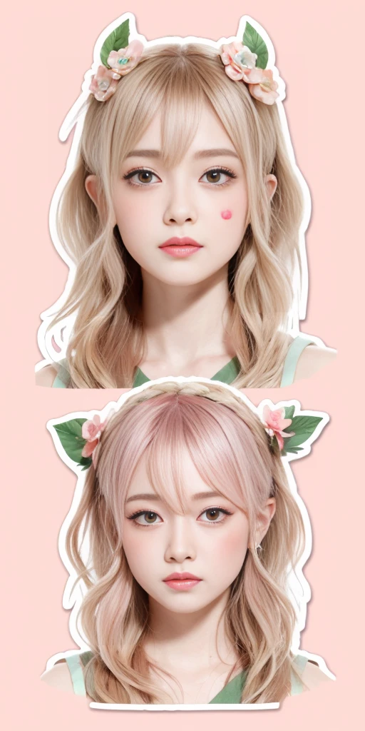 1girl, blush, blush stickers, ear blush, Hatsune Miku, pink eyes, ,wild nature oil painting,ultra HD