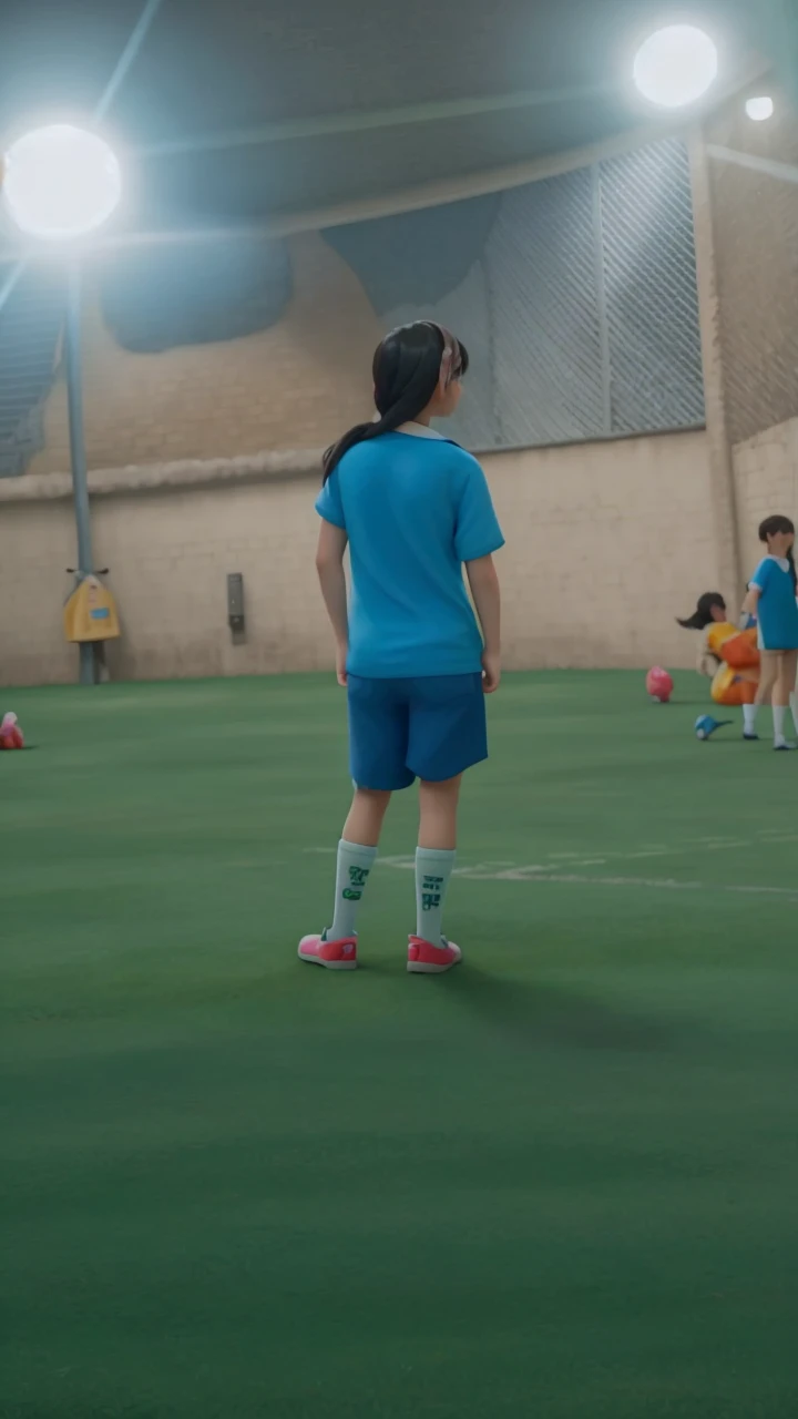 Girl with the Colombia shirt number 10 name Daniela long hair