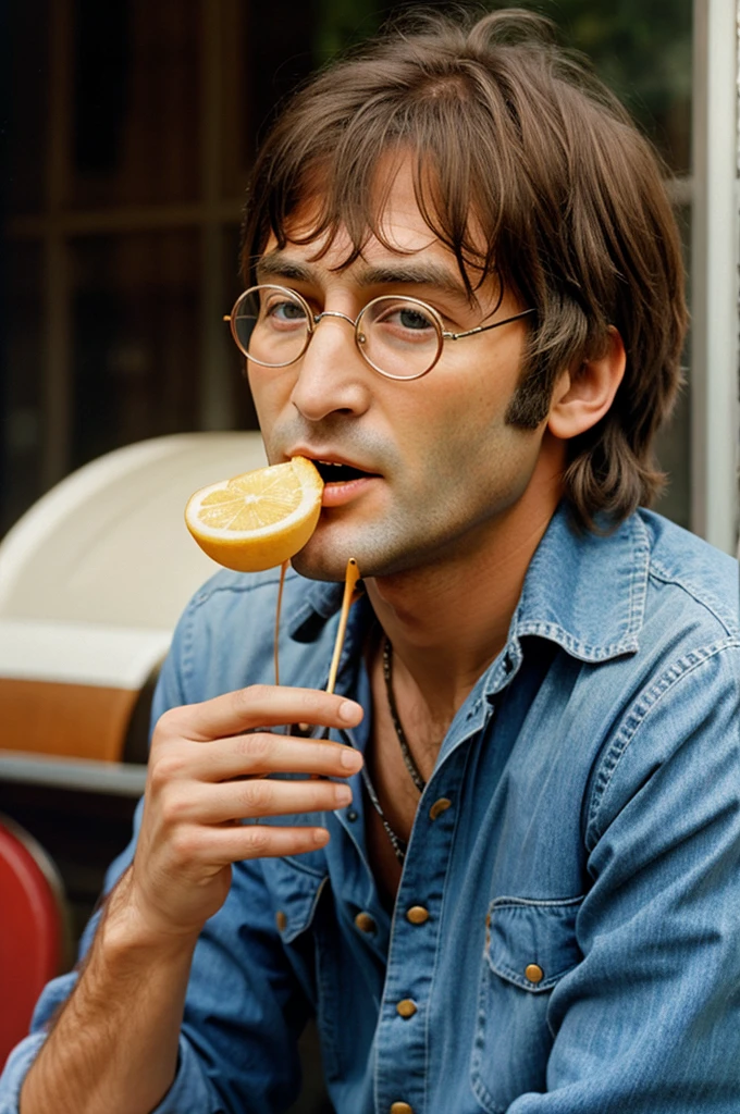 John lennon eating