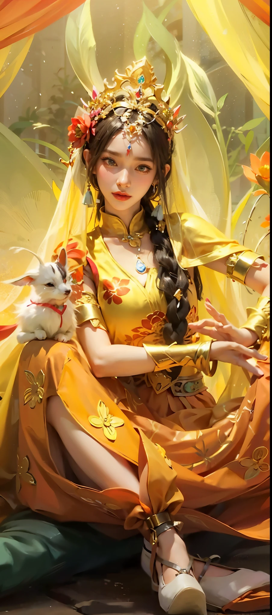 close up of a girl or woman, detailed hair , big booobs , shadowbringers cinematic, 4 k detail fantasy, a beautiful fantasy empress, game cg, xianxia fantasy, xianxia hero, 2. 5 d cgi anime fantasy artwork, cinematic goddess close shot, ruan jia and artgerm, wow 4 k detail fantasy, hyper-detailed fantasy character, high definition, hyper- detailed,perfect, fantastic, detailed facial and body skin texture, detail vagina (pussy), detail eyes, detailed everything, hyper realistic, realistic everything.