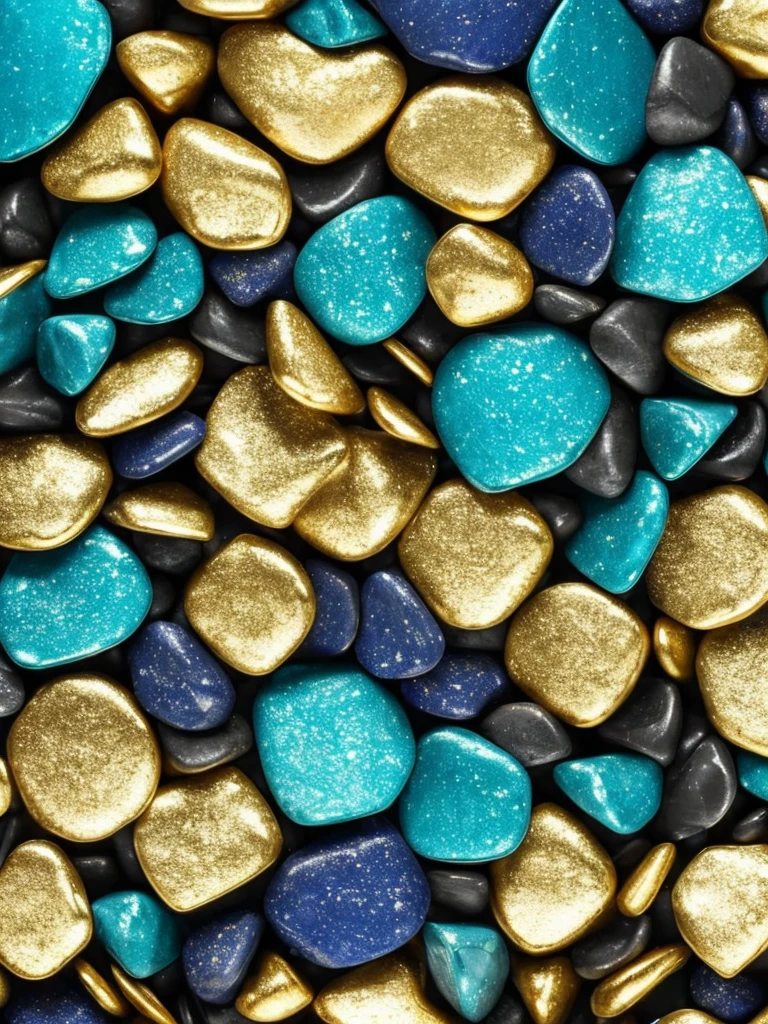 a close up of a bunch of blue and gold rocks, abstract 3 d artwork, gold black and aqua colors, gold and blue, colors with gold and dark blue, by Mario Dubsky, amazing detail digital art, golden organic structures, phone wallpaper hd, great digital art with details, gold and teal color scheme, stunning screensaver, stone and glass and gold
