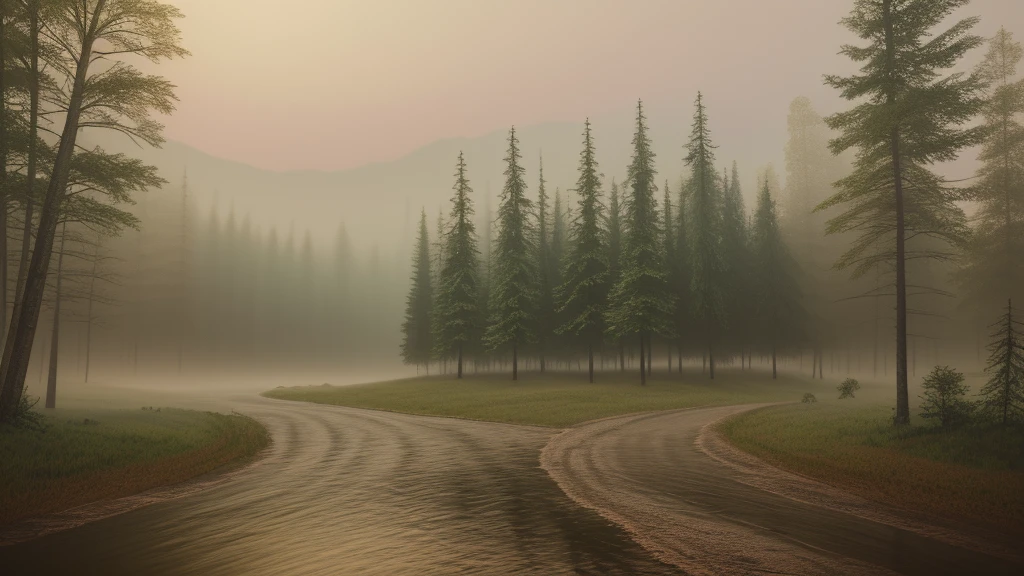 Густой лес,a misty forest, a clearing, mountains, beautiful detailed eyes, beautiful detailed lips, extremely detailed eyes and face, long eyelashes, (best quality,4k,8k,highres,masterpiece:1.2),ultra-detailed,(realistic,photorealistic,photo-realistic:1.37),cinematic lighting,dramatic lighting,moody atmosphere,muted colors,soft lighting,mist,fog,hazy,atmospheric,scenic,landscape,nature,digital painting