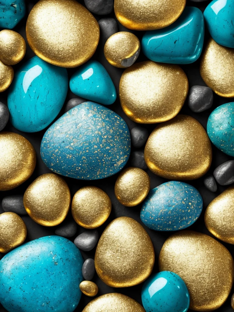 a close up of a bunch of blue and gold rocks, a microscopic photo by Mario Dubsky, deviantart, abstract art, abstract 3 d artwork, gold black and aqua colors, gold and blue, colors with gold and dark blue, amazing detail digital art, golden organic structures, phone wallpaper hd, great digital art with details, gold and teal color scheme