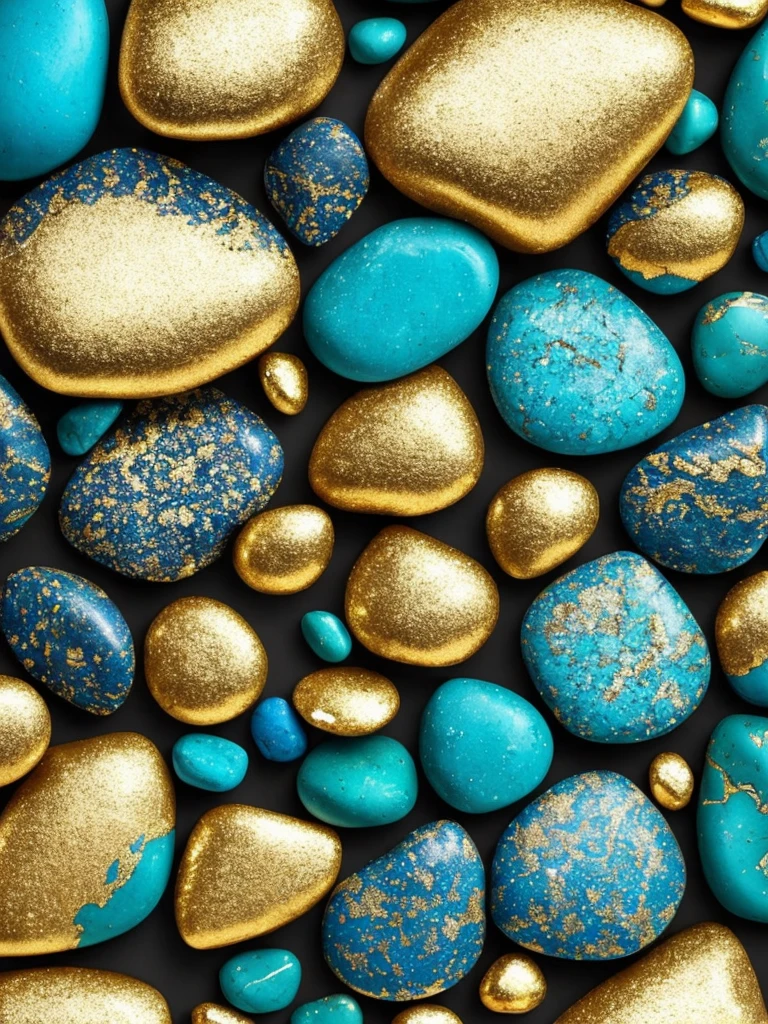 a close up of a bunch of blue and gold rocks, a microscopic photo by Mario Dubsky, deviantart, abstract art, abstract 3 d artwork, gold black and aqua colors, gold and blue, colors with gold and dark blue, amazing detail digital art, golden organic structures, phone wallpaper hd, great digital art with details, gold and teal color scheme