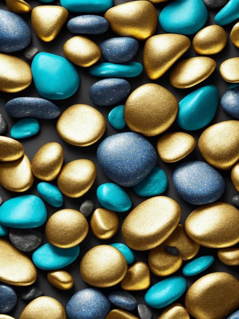a close up of a bunch of blue and gold rocks, abstract 3 d artwork, gold black and aqua colors, gold and blue, colors with gold and dark blue, by Mario Dubsky, amazing detail digital art, golden organic structures, phone wallpaper hd, great digital art with details, gold and teal color scheme, stunning screensaver, stone and glass and gold