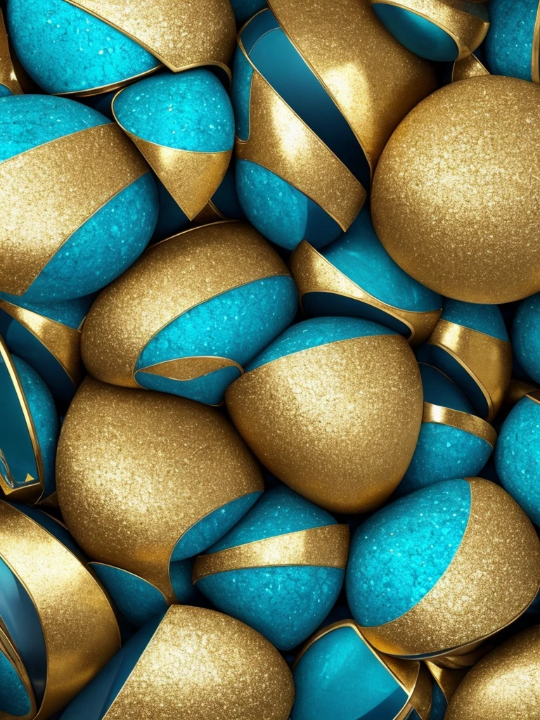 a close up of a bunch of blue and gold rocks, abstract 3 d artwork, gold black and aqua colors, gold and blue, colors with gold and dark blue, by Mario Dubsky, amazing detail digital art, golden organic structures, phone wallpaper hd, great digital art with details, gold and teal color scheme, stunning screensaver, stone and glass and gold