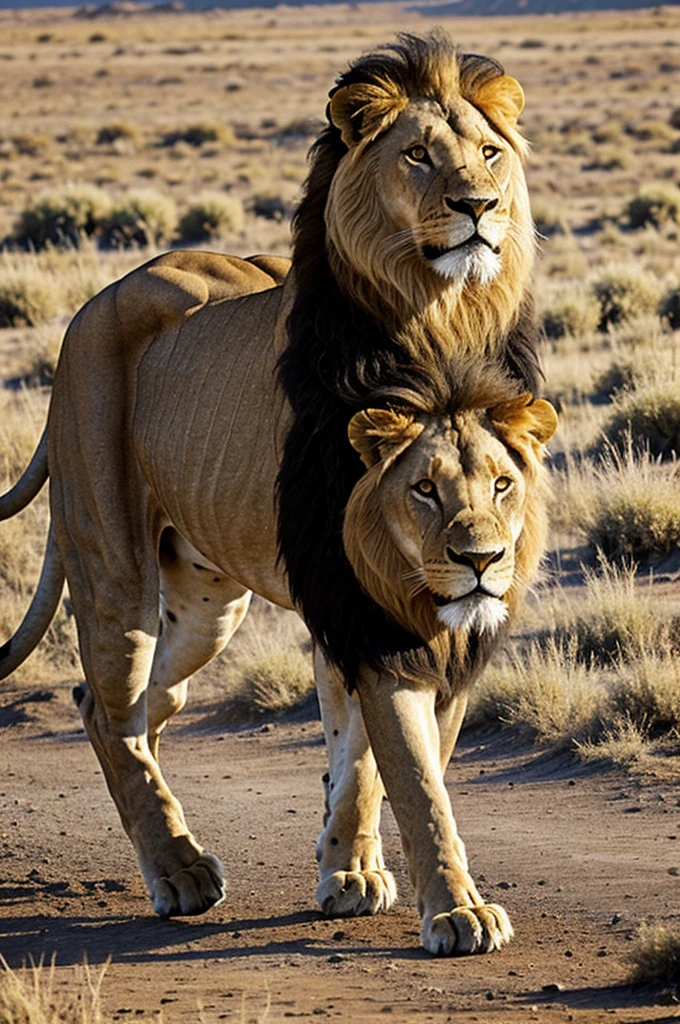 a lion, majestic and mighty, in the process of hunting he turns into the embodiment of grace and strength.
