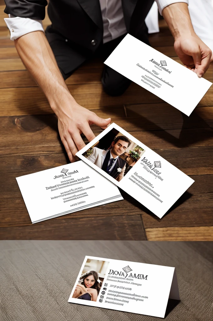 Create a business card of wedding company with name exotic events