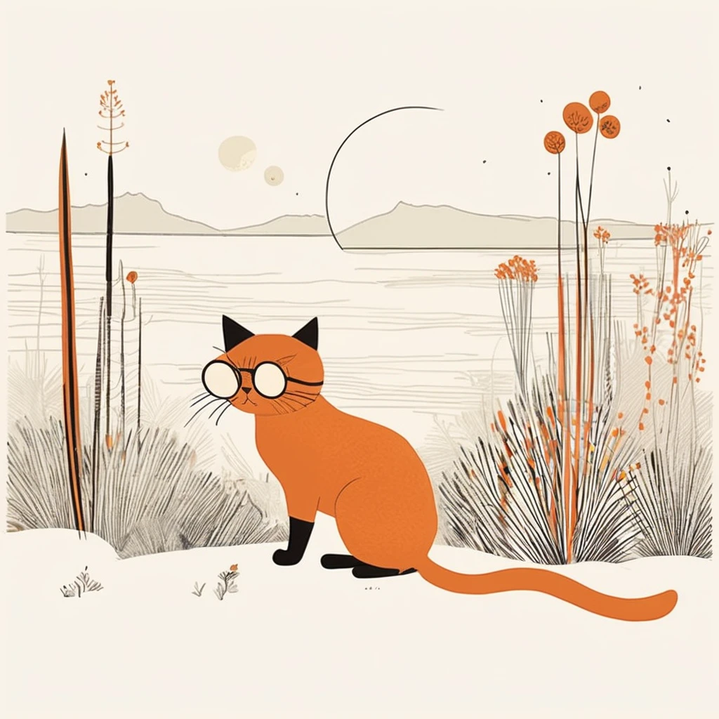 cat-like , sweet,art by Sophie Roach , art by Jon Klassen , art by Michael Cho , art by Sophie Roach、sunglasses,campimg
