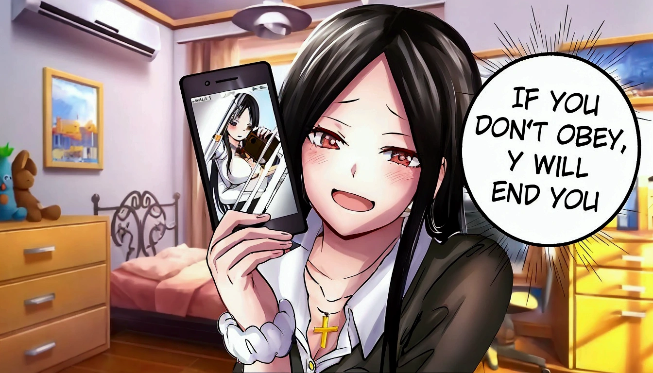 anime girl holding up a cell phone with a comic bubble above her, ecchi anime style, anya from spy x family, she is holding a smartphone, in anime style, in an anime style, a hyperrealistic , ecchi, realistic , manhwa, ecchi style, hyperrealistic , digital manga, digital manga art, from girls frontline