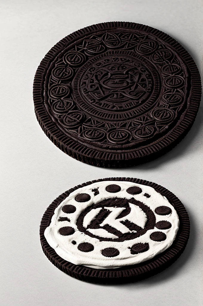 Imagine an Oreo pie logo sketch