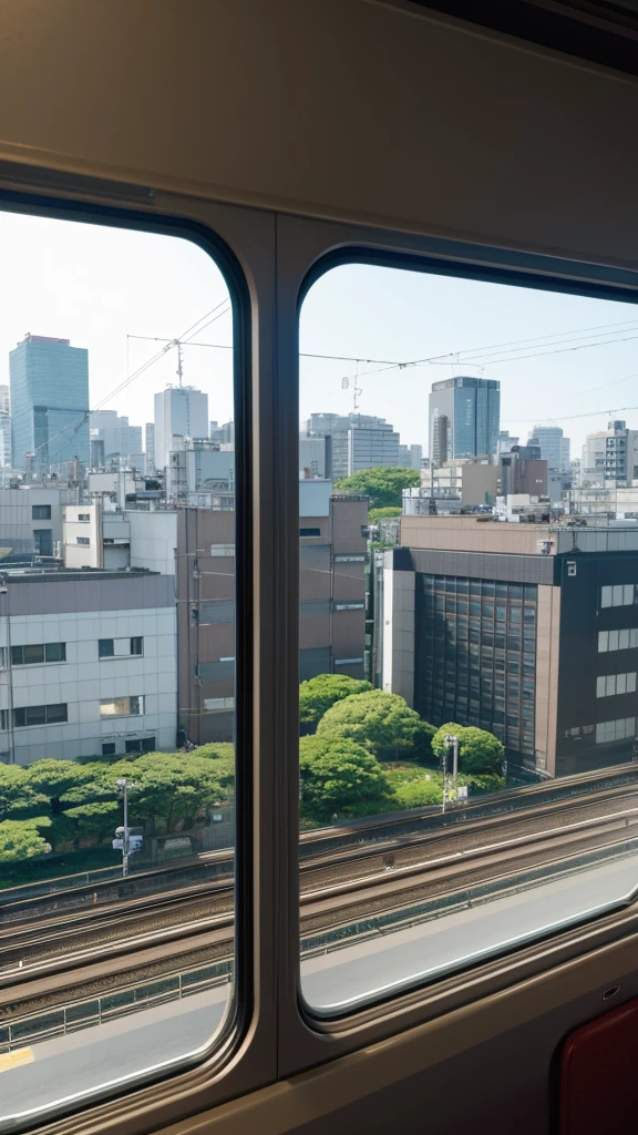 View from the train window in Tokyo