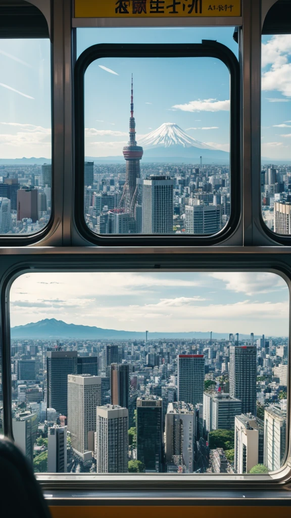 View from a train in Tokyo