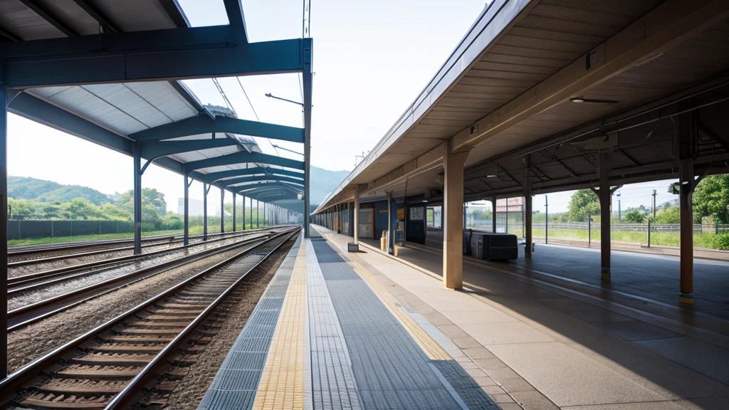 Station platform、morning