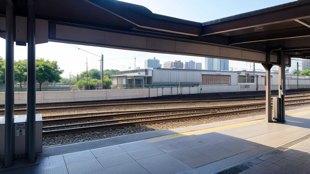 Station platform、morning