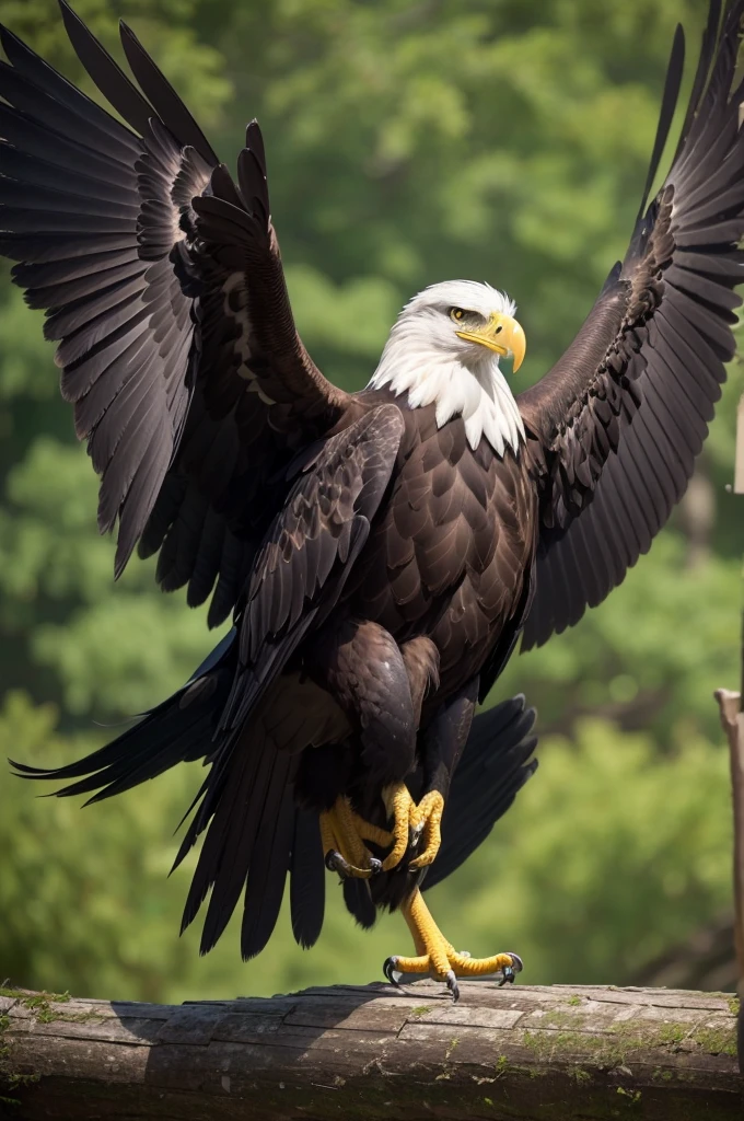 A great eagle, similar to harpies with a deformed face and black-colored wings, At the end of its wings there are more similar to human ones