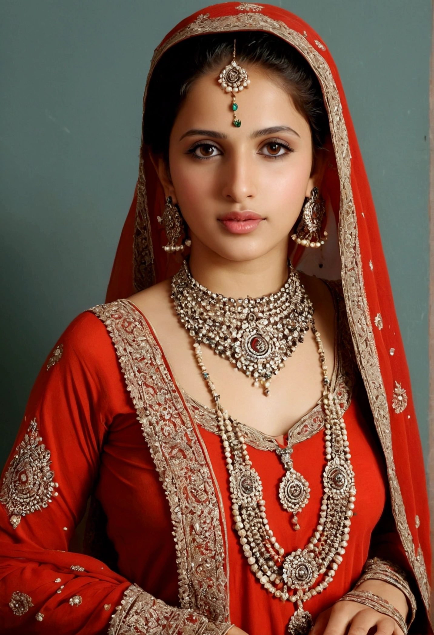 Beautifull pathan girl  fully body nude,detail face,Realistic
