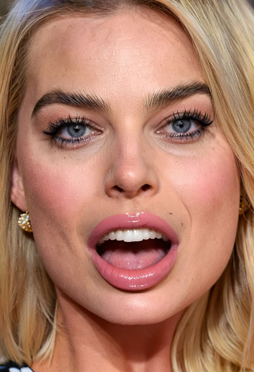 margot robbie, Deep Throat, ass pov, realisitic, best qualityer, tongue out