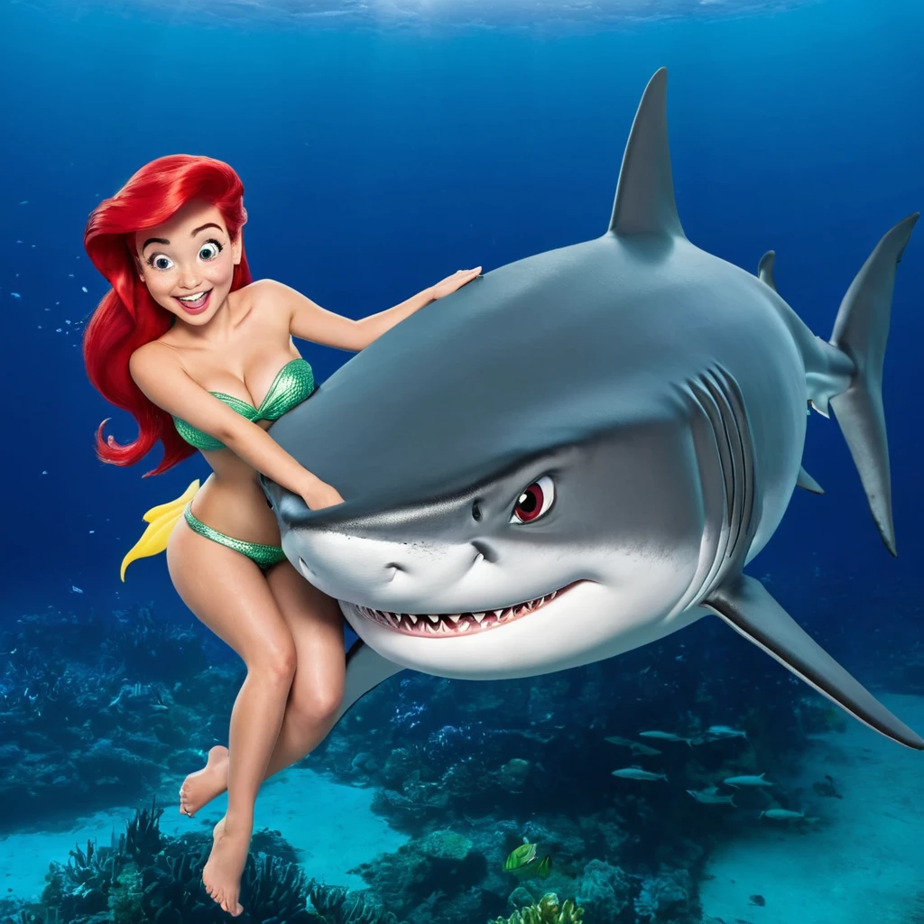 Ariel, anal sex with shark