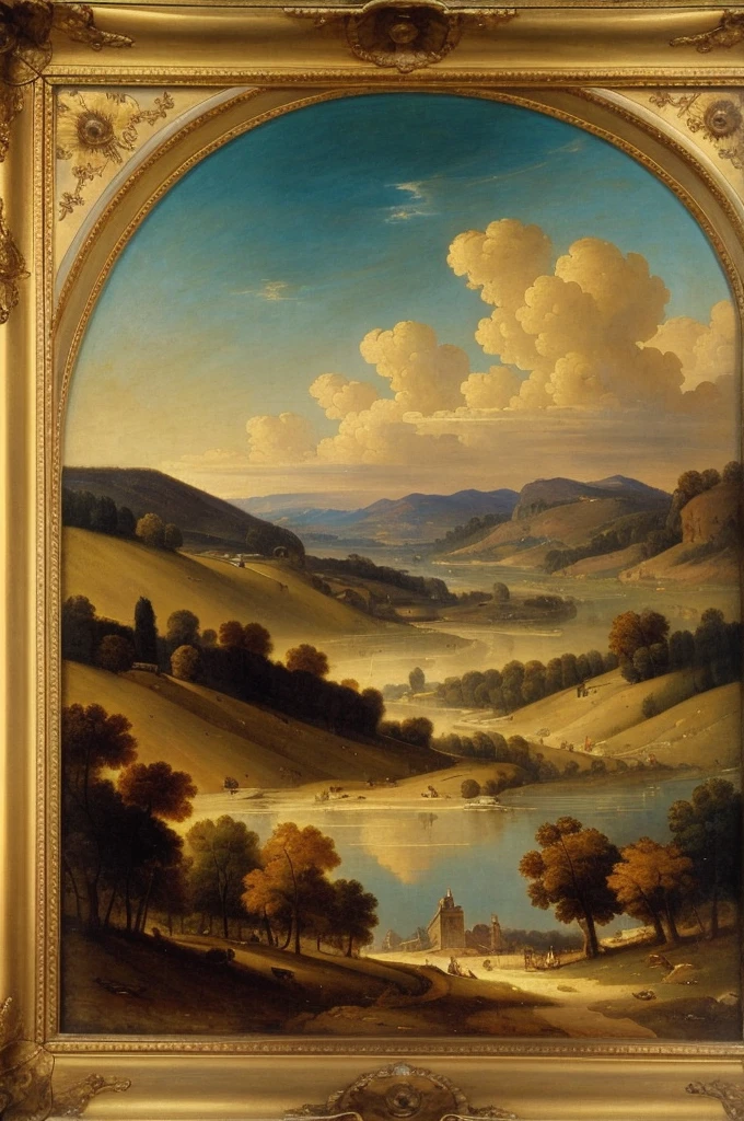 [[(full-length view: young attractive girl) ((style Jean Auguste Ingres))]/[background: (amazing Renaissance landscape based on Jean Auguste Ingres) (masterpiece)], oil painting, extreme detail, intricate, unusual, ((best quality))]