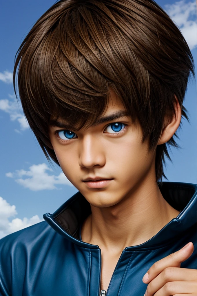 Boy, Seto Kaiba, Yu-Gi-Oh, brown hair, blue eyes,
