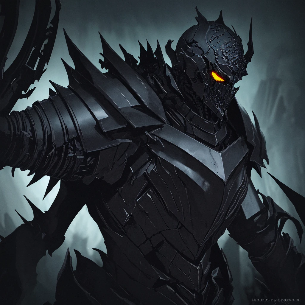a dark and ominous knight, neon cyberpunk style, glowing eyes, intricate armor, CthuluBischof, digital art, 8k, high quality, cinematic lighting, dramatic pose, rich textures, dark moody colors