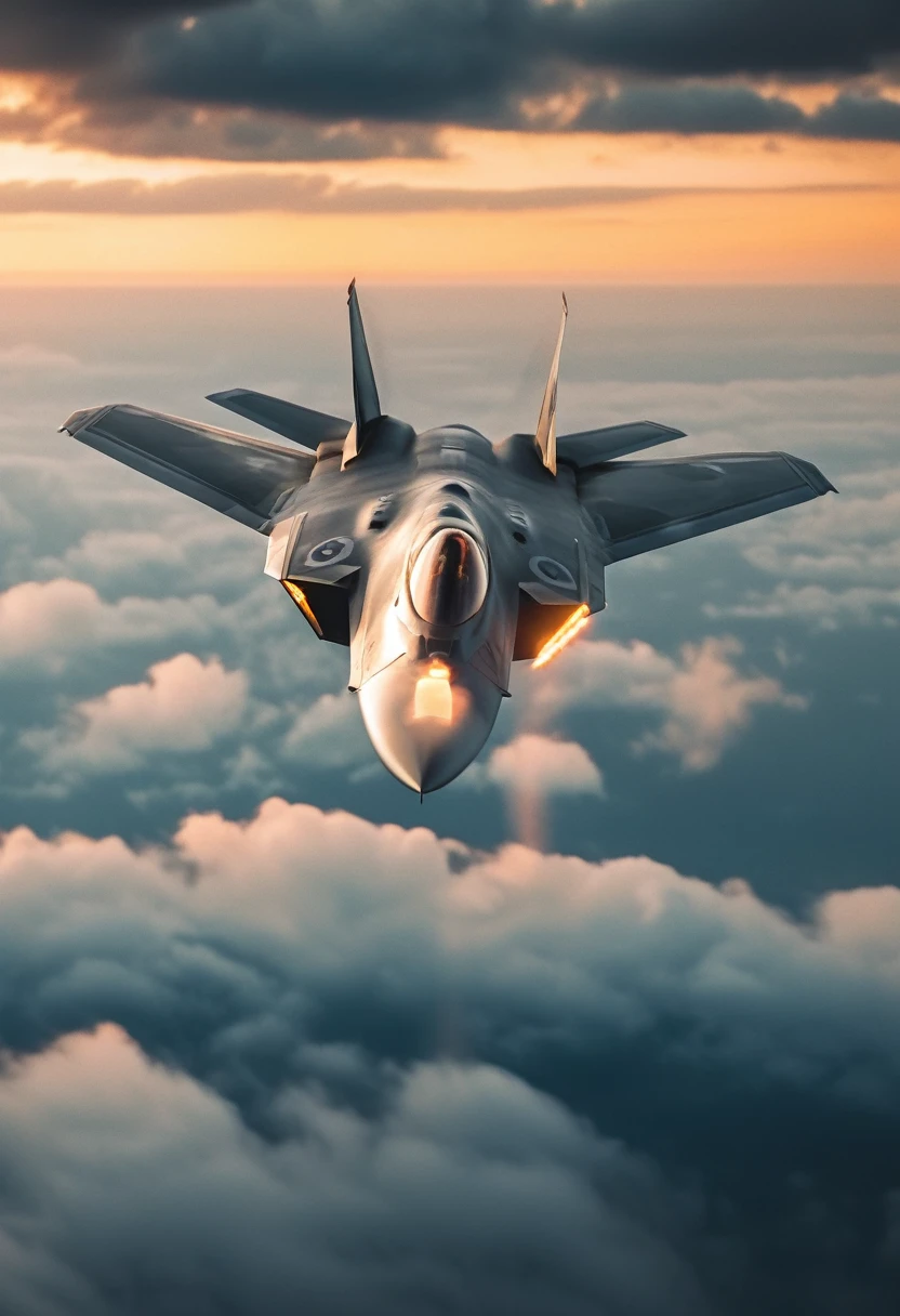 F-22 Raptor Fighter plane flying through cloudy sky, cinematic action camera,  exciting epic action camera, masterpiece quality wallpaper, sharp details (masterpiece:1.2) (photorealistic:1.2) (bokeh) (best quality) (intricate) (8k) (HDR) (cinematic lighting) (sharp focus)