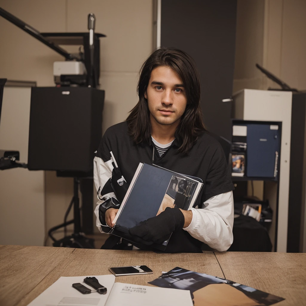 A photo of a 30 year old man. Yearbook photo style