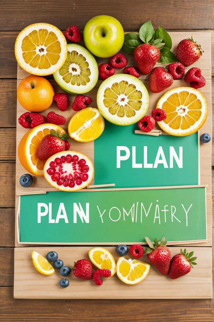 Make me an image of a plan about a healthy fruit company