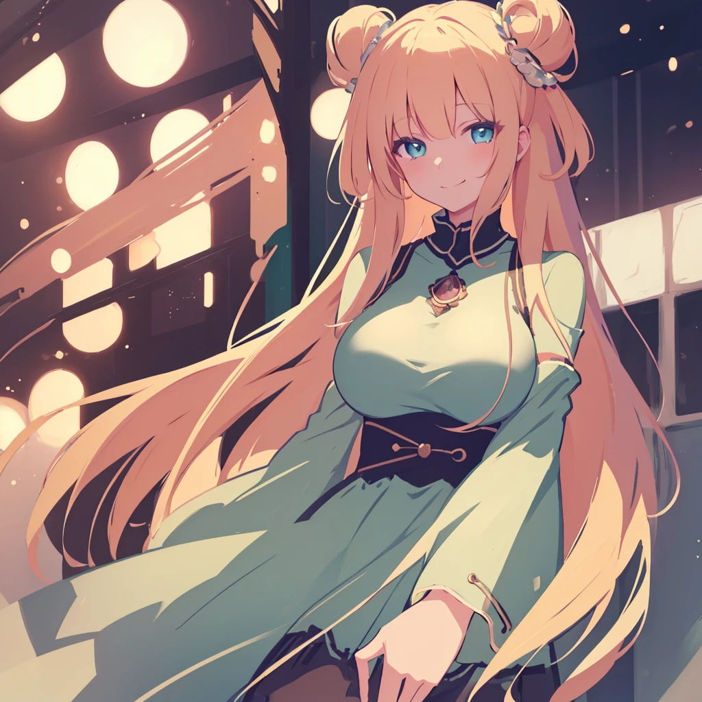 (best quality,4k,8k,highres,masterpiece:1.2),ultra-detailed,beautiful detailed eyes,A girl with beautiful eyes, everyone, beautiful anime girl, cute anime girl, smooth anime art, anime style, elegant colors, soft lighting, beautiful sensitive eyes, very coquettish, (beautiful large breast:1.2),smile