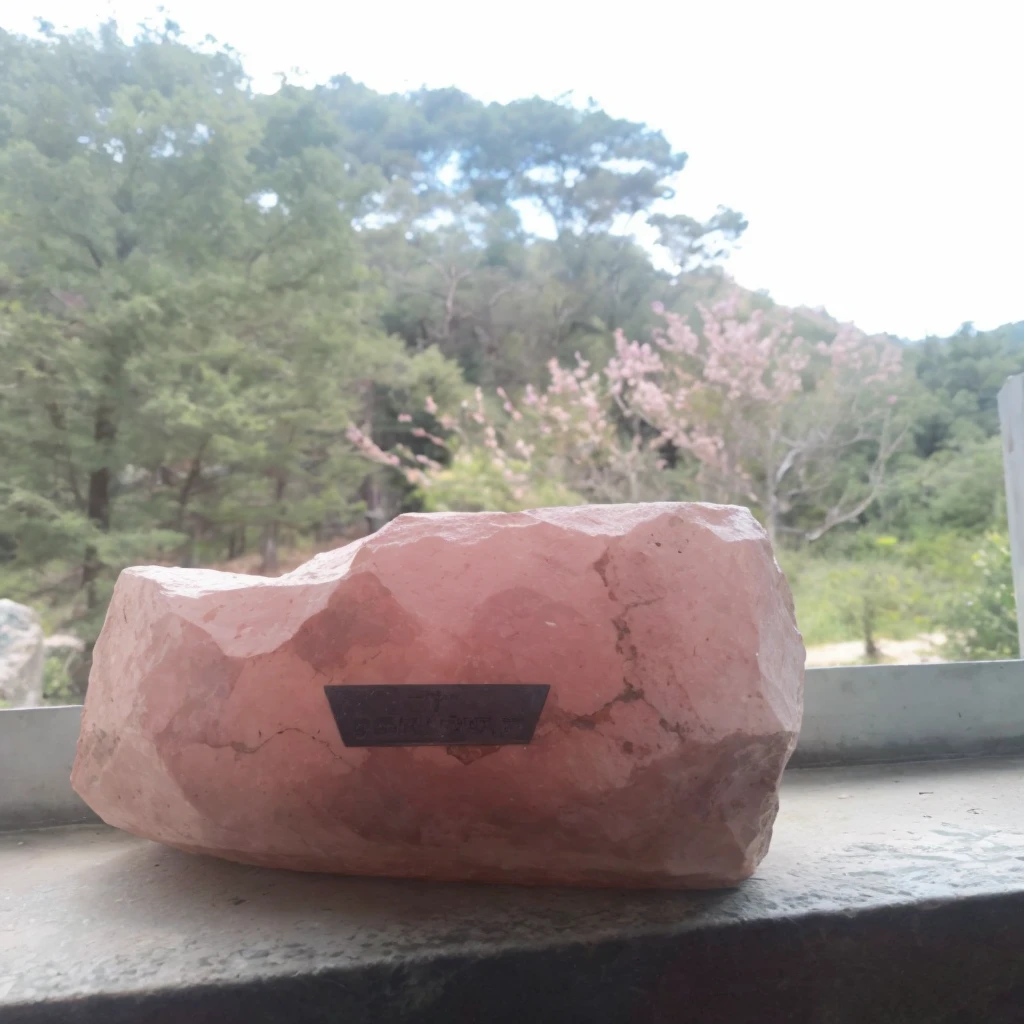Pine forest behind the stone