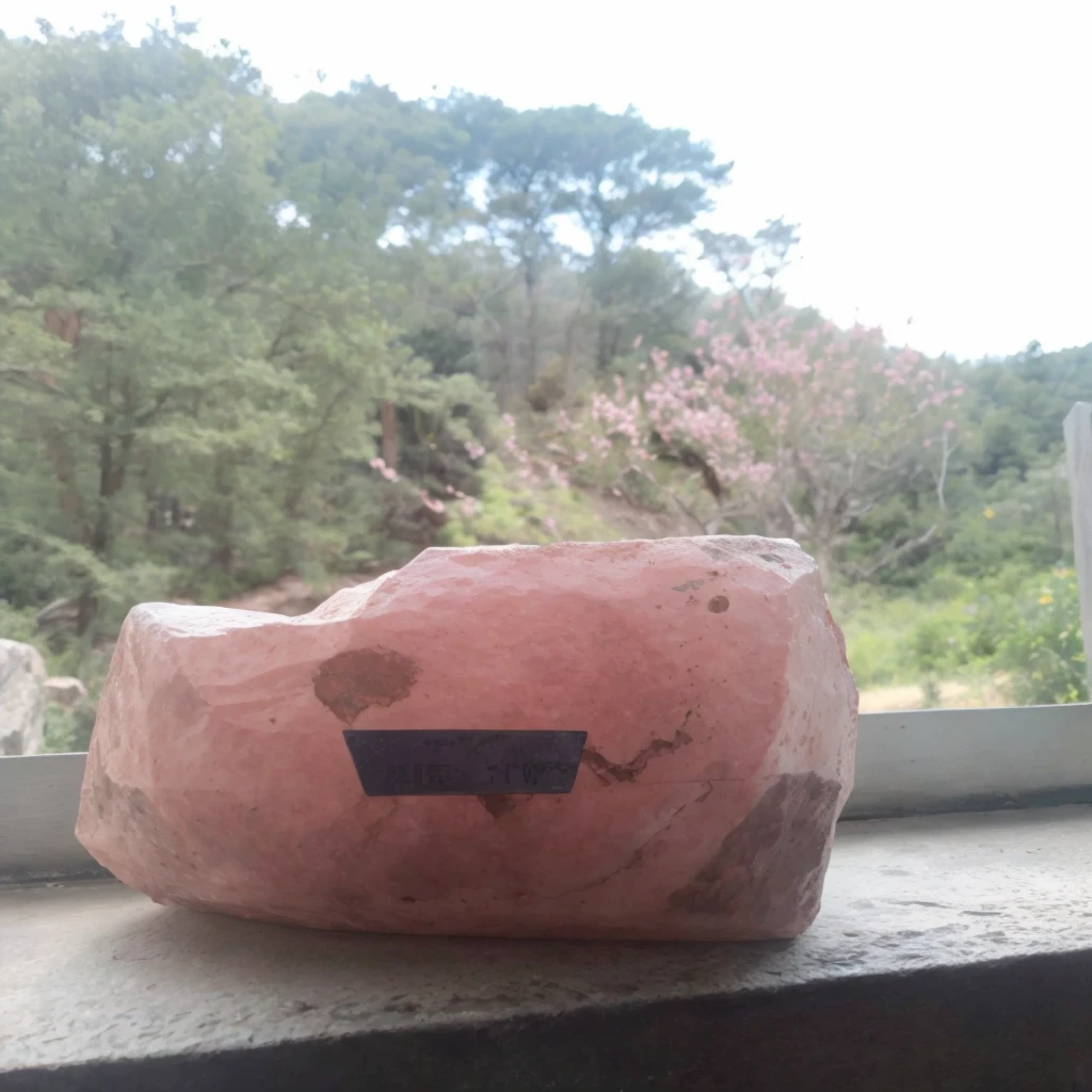 Pine forest behind the stone