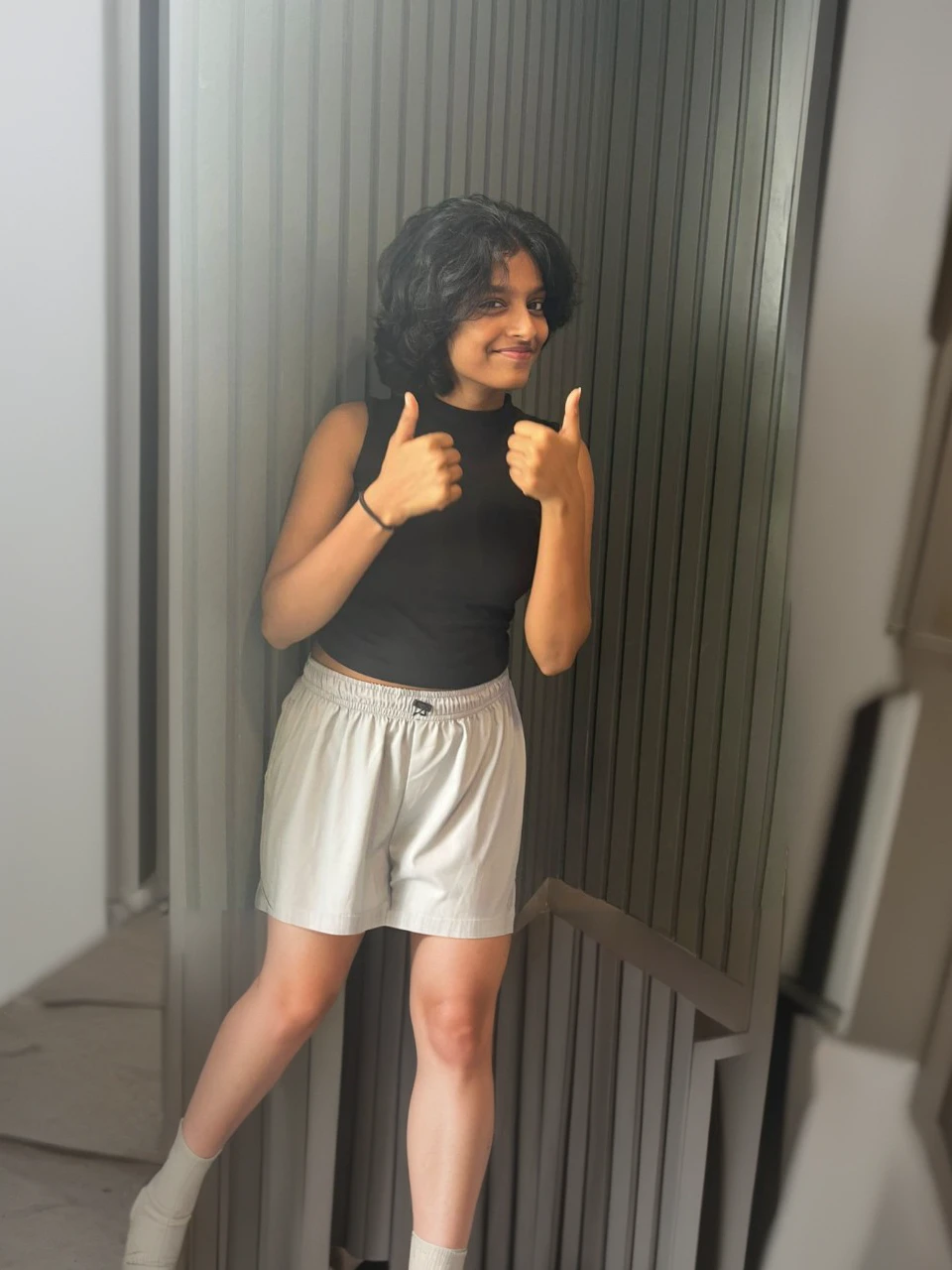 Grey colour skirt
