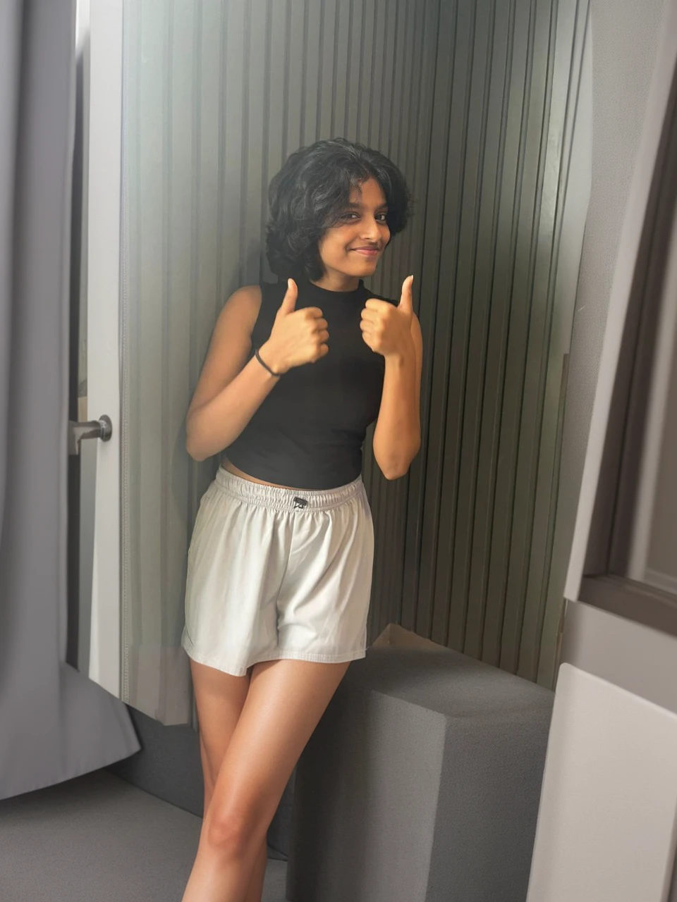 Grey colour skirt 