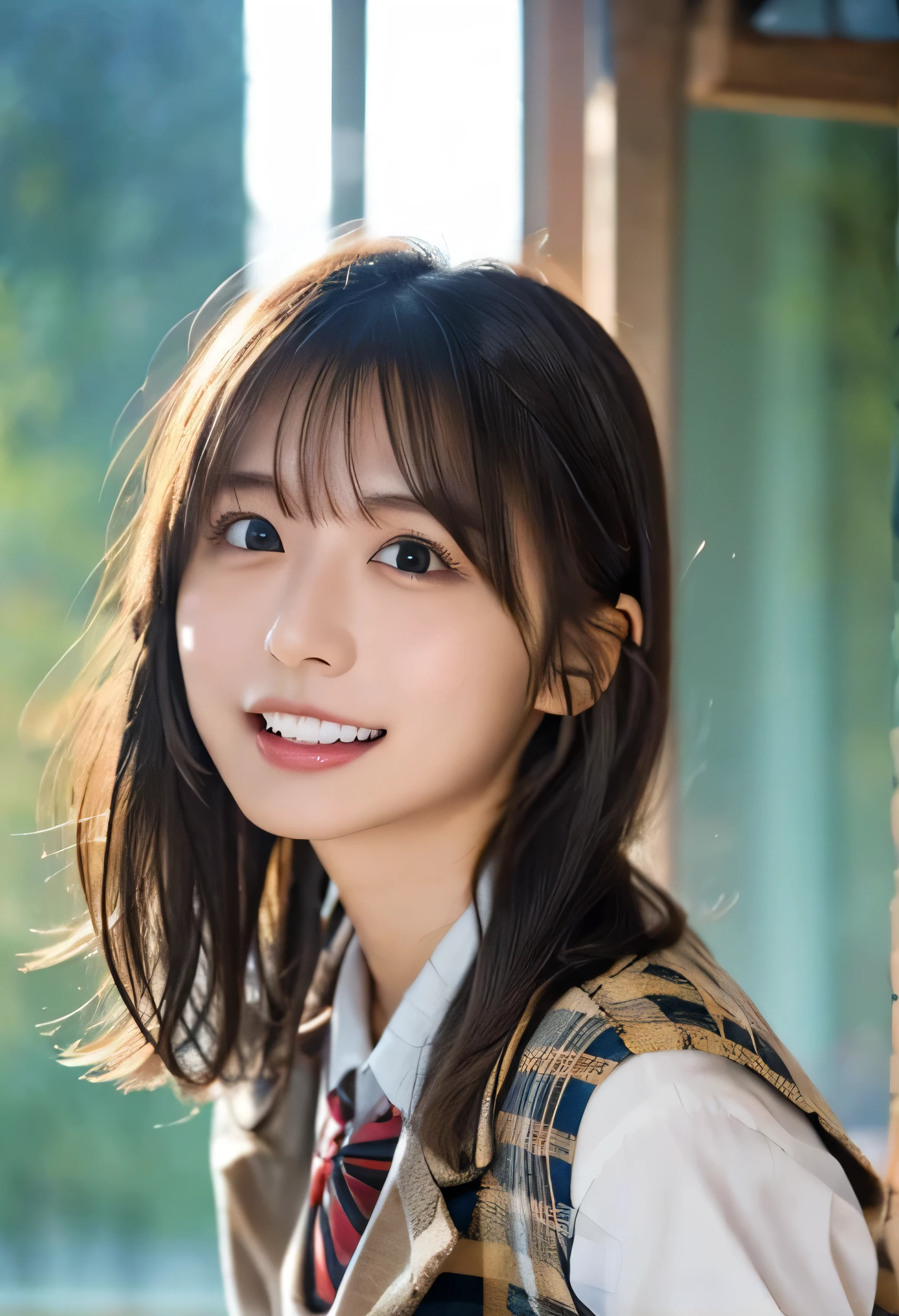 One Girl, Trying to take off your uniform、(Put your hands on the desk and stick your butt out、School classroom、Naturally large breasts that can be seen even through clothes、School white summer shirt、school summer uniform、Beautiful girl, A seductive expression、Delicate girl:1.3), (24-years-old:1.3),(Smiling with teeth showing、Cute smiling eyes、Cute loose perm、(Fluffy hair、Loose perm、Braid only the bangs:1.4)Braid only the bangs、Fluffy hair、Medium Short Hair、Wrapping a leather belt、Wear a checked miniskirt、Round and ample breasts、Curved waist、Photo from the waist up:1.4)
Very beautiful eyes, (School uniforms:1.3), (Very large breasts:0.5), Brown eyes, Parted bangs, Light brown hair,
, A face of ecstasy、(The expression of ecstasy、A face of ecstasy:1.0),
, (masterpiece, Highest quality, Super detailed, Detailed face, 8k)